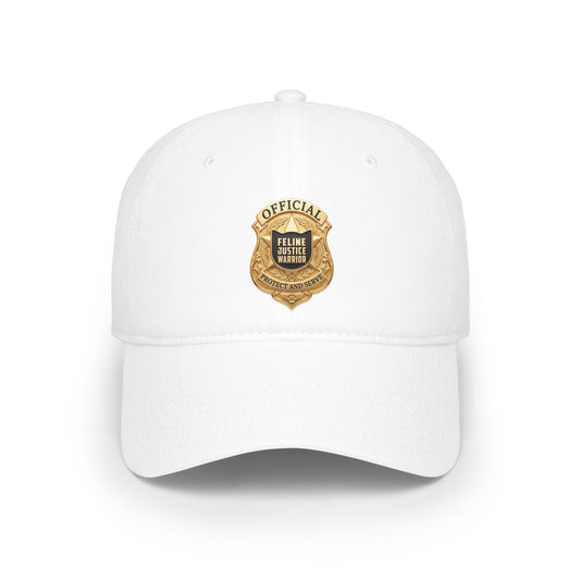 Feline Justice Warrior Gold Badge Baseball Cap