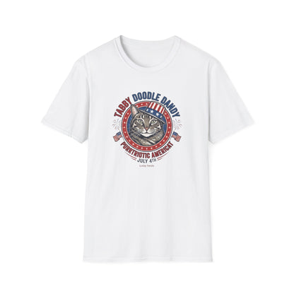 Tabby Doodle Dandy Patriotic Cat T-Shirt