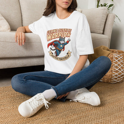 Feline Justice Warrior Vintage Comic Character T-Shirt