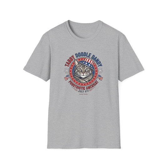 Tabby Doodle Dandy Patriotic Cat T-Shirt