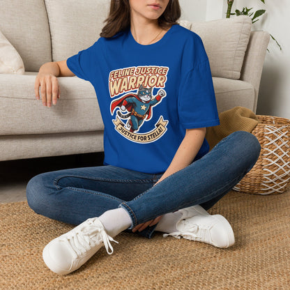 Feline Justice Warrior Vintage Comic Character T-Shirt