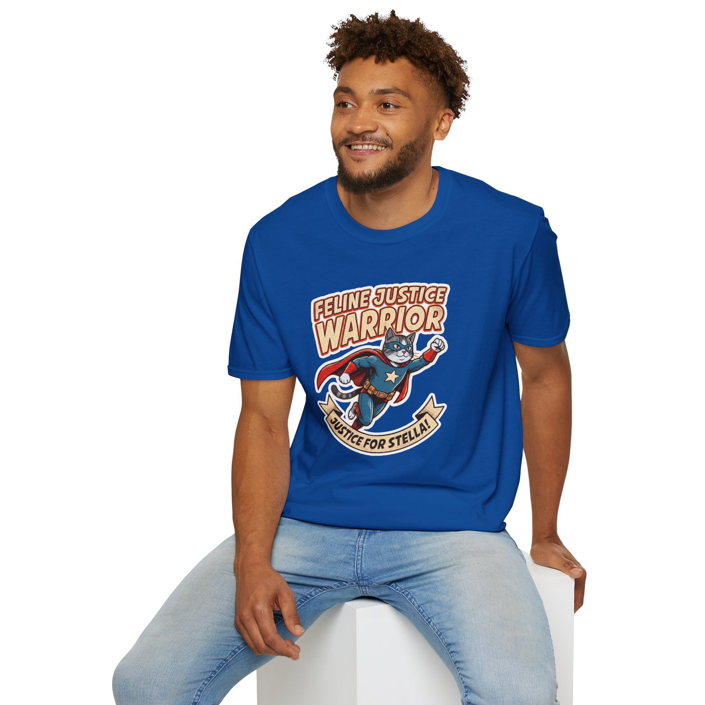 Feline Justice Warrior Vintage Comic Character T-Shirt