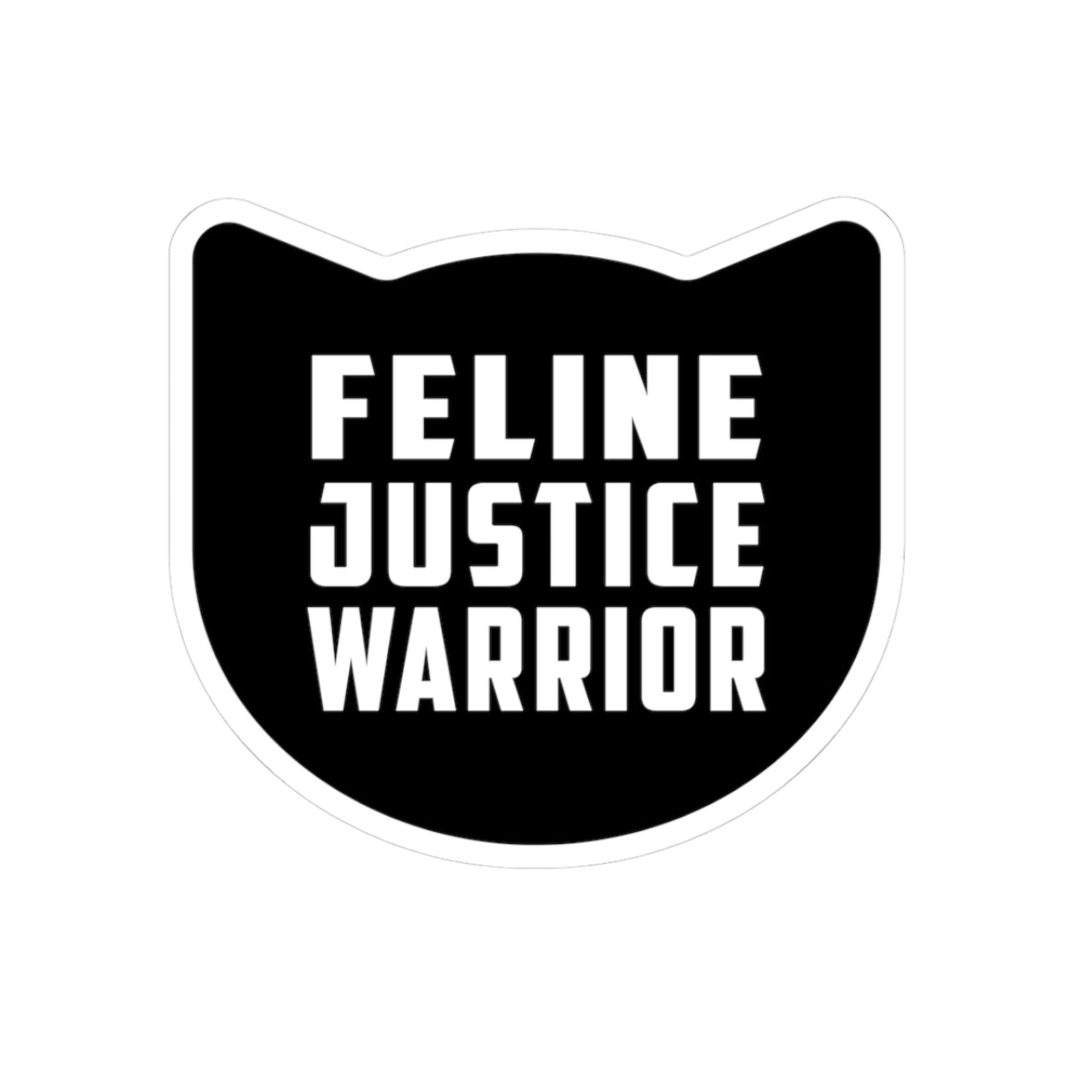 Feline Justice Warrior Logo Sticker - Kiss-Cut Vinyl