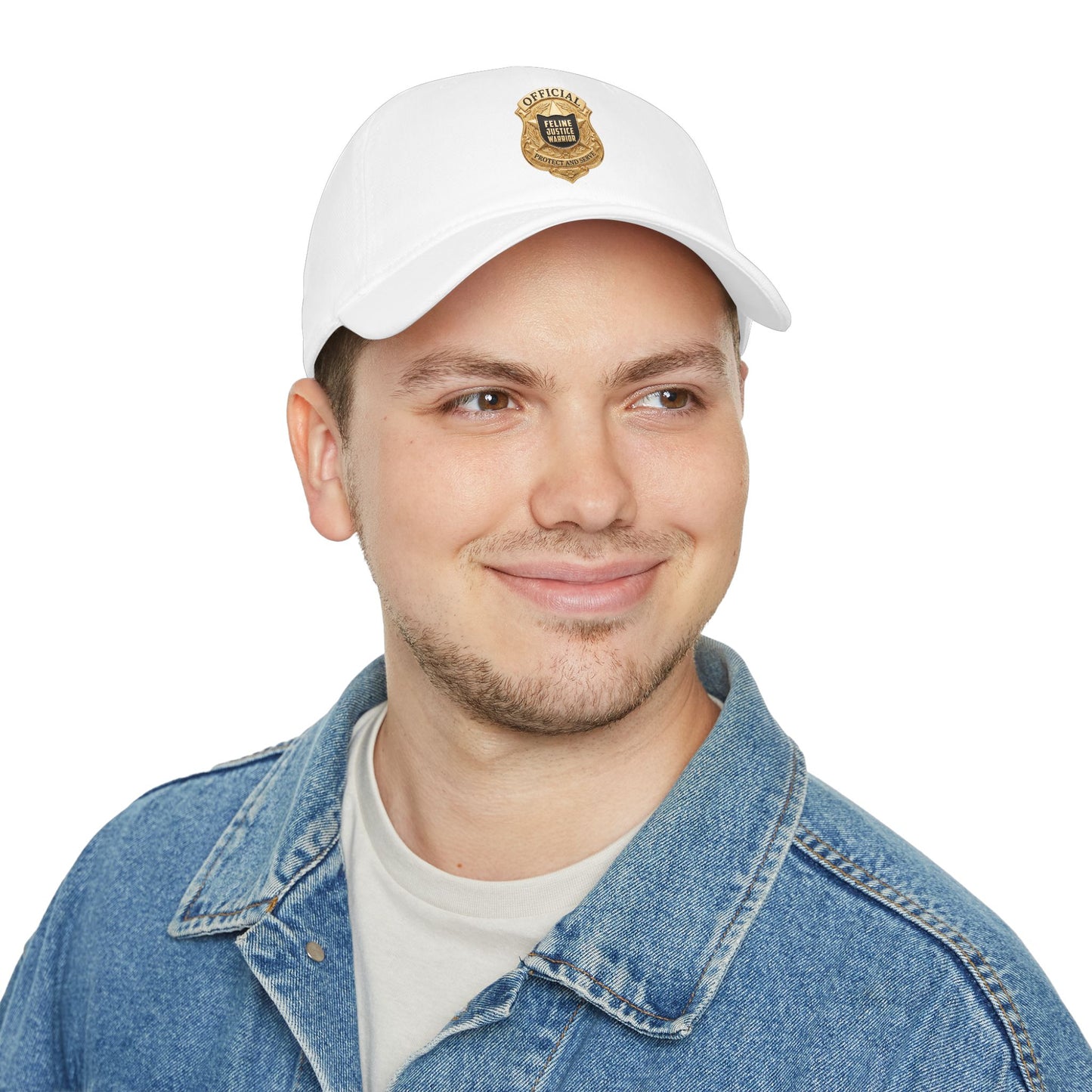 Feline Justice Warrior Gold Badge Baseball Cap