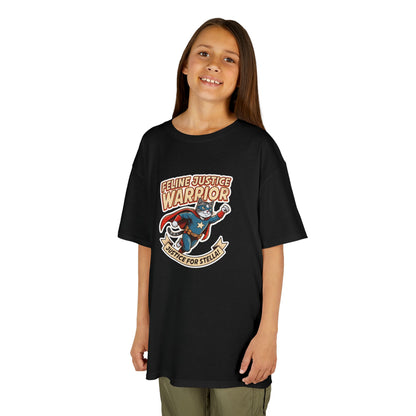 Kids — Feline Justice Warrior Vintage Comic Character T-Shirt