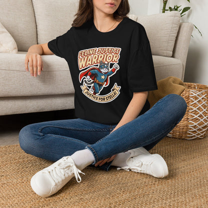 Feline Justice Warrior Vintage Comic Character T-Shirt