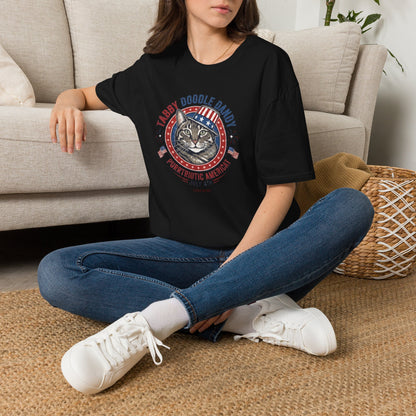 Tabby Doodle Dandy Patriotic Cat T-Shirt