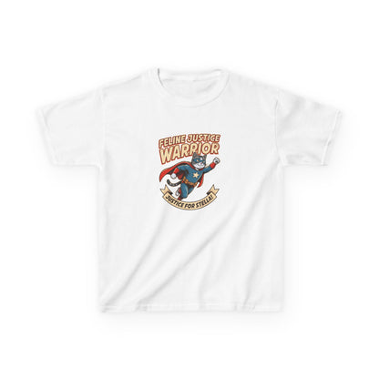 Kids — Feline Justice Warrior Vintage Comic Character T-Shirt