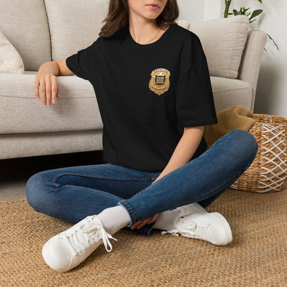 Feline Justice Warrior Gold Badge T-Shirt