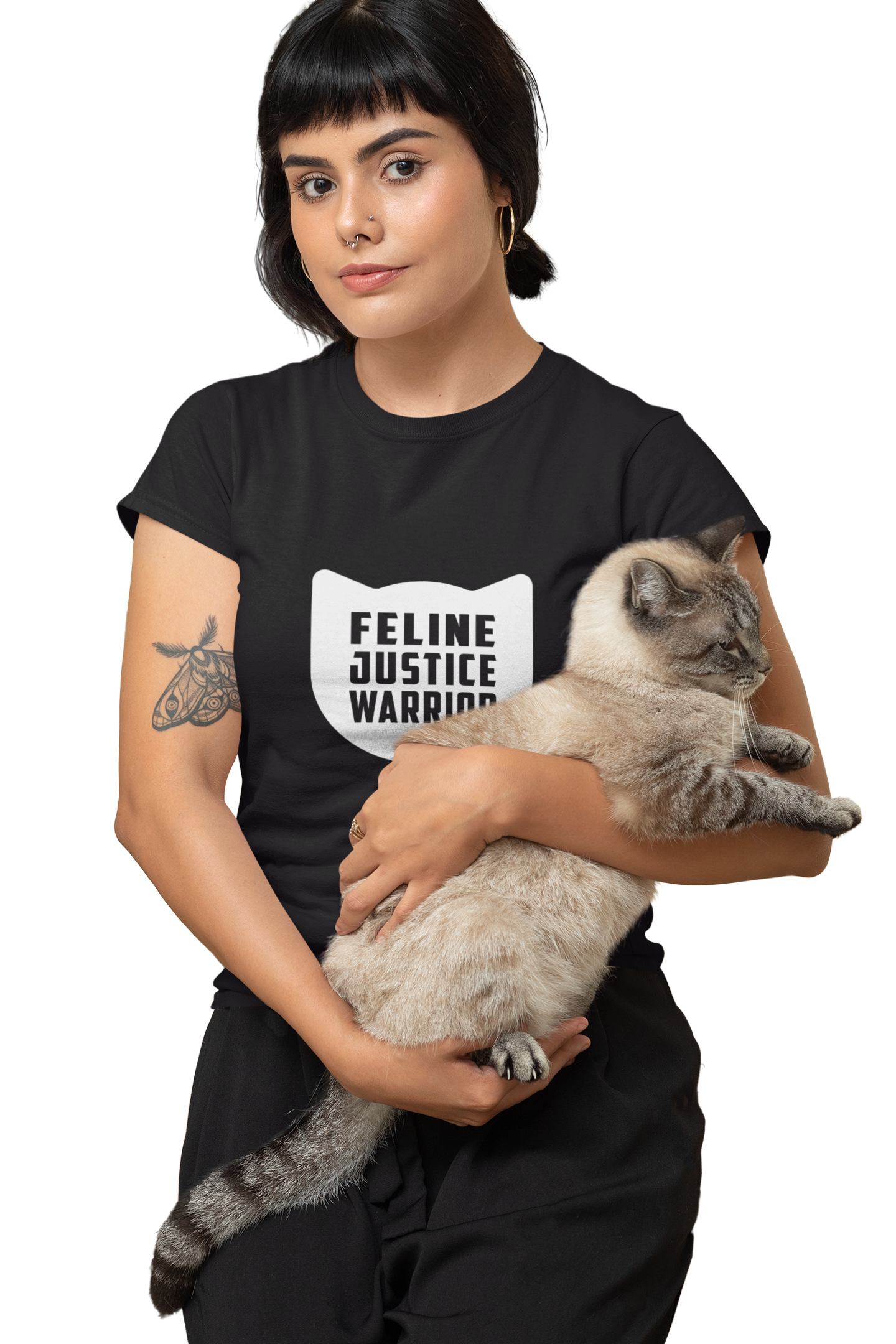 Feline Justice Warrior Logo T-Shirt