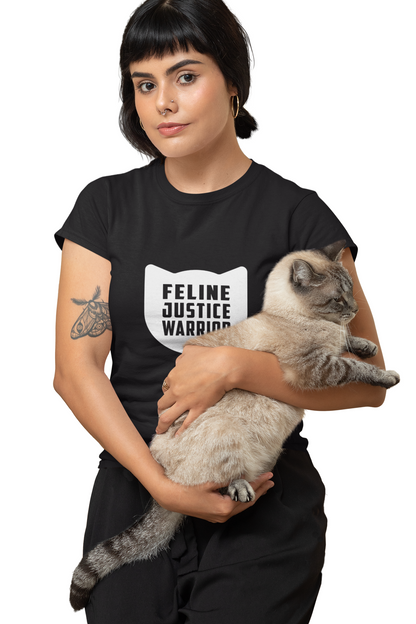 Feline Justice Warrior Logo T-Shirt