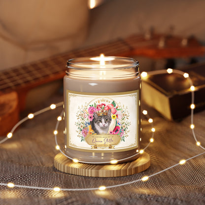 Queen Stella Memorial Soy Candle — 9oz Jar with White Lid