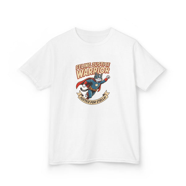Kids — Feline Justice Warrior Vintage Comic Character T-Shirt