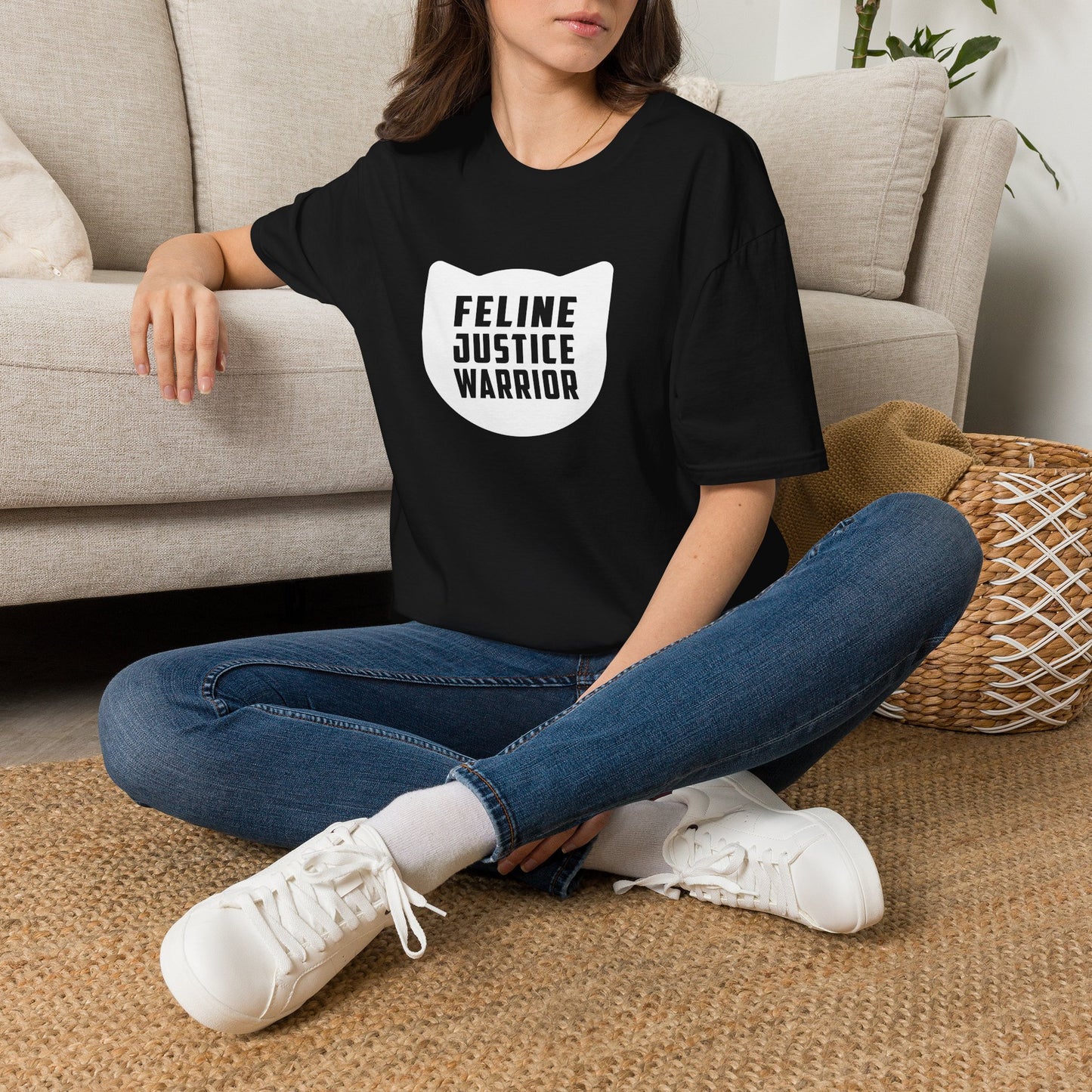 Feline Justice Warrior Logo T-Shirt