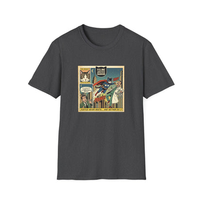 Feline Justice Warrior Vintage Comic T-Shirt