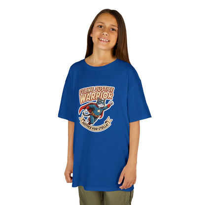 Kids — Feline Justice Warrior Vintage Comic Character T-Shirt