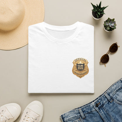 Feline Justice Warrior Gold Badge T-Shirt