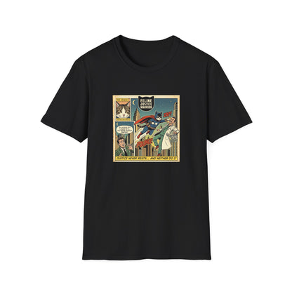 Feline Justice Warrior Vintage Comic T-Shirt