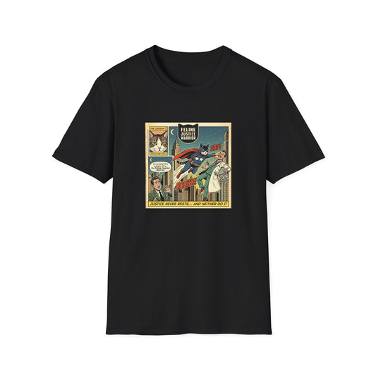 Feline Justice Warrior Vintage Comic T-Shirt
