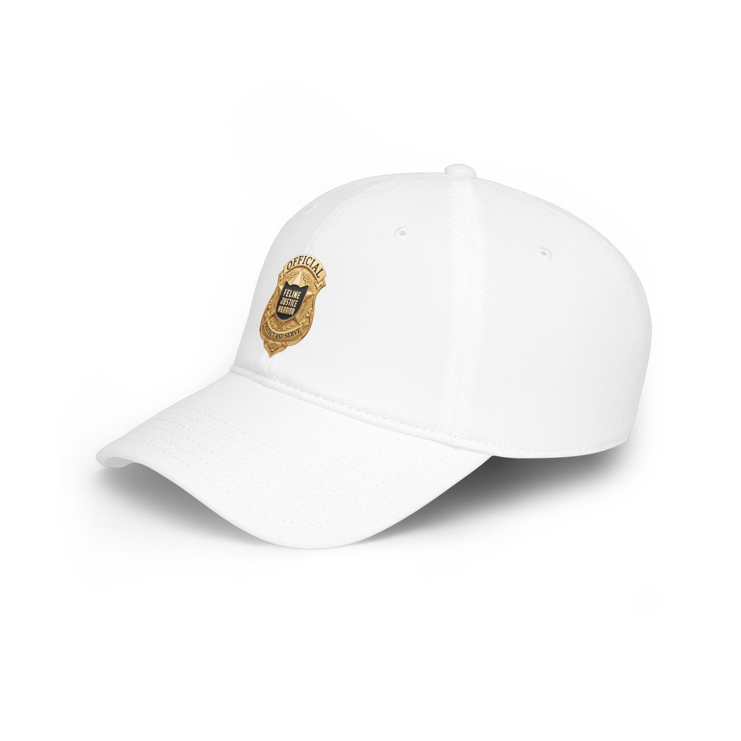 Feline Justice Warrior Gold Badge Baseball Cap