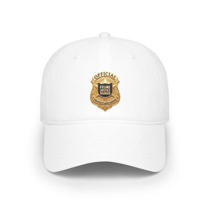Feline Justice Warrior Gold Badge Baseball Cap