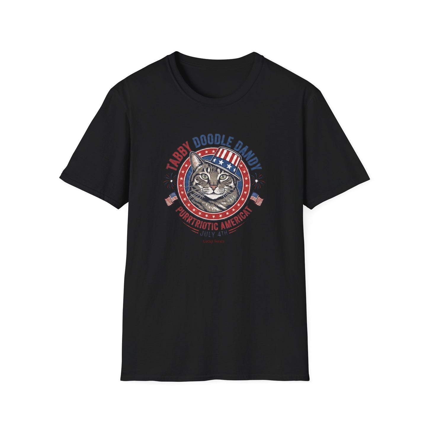 Tabby Doodle Dandy Patriotic Cat T-Shirt