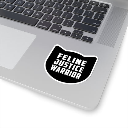 Feline Justice Warrior Logo Sticker - Kiss-Cut Vinyl