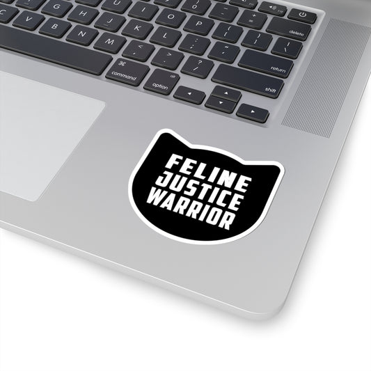 Feline Justice Warrior Logo Sticker - Kiss-Cut Vinyl