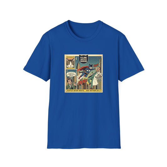 Feline Justice Warrior Vintage Comic T-Shirt
