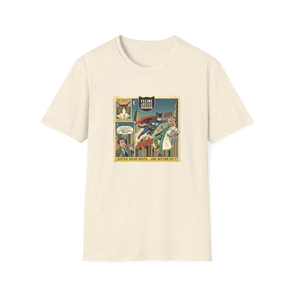 Feline Justice Warrior Vintage Comic T-Shirt
