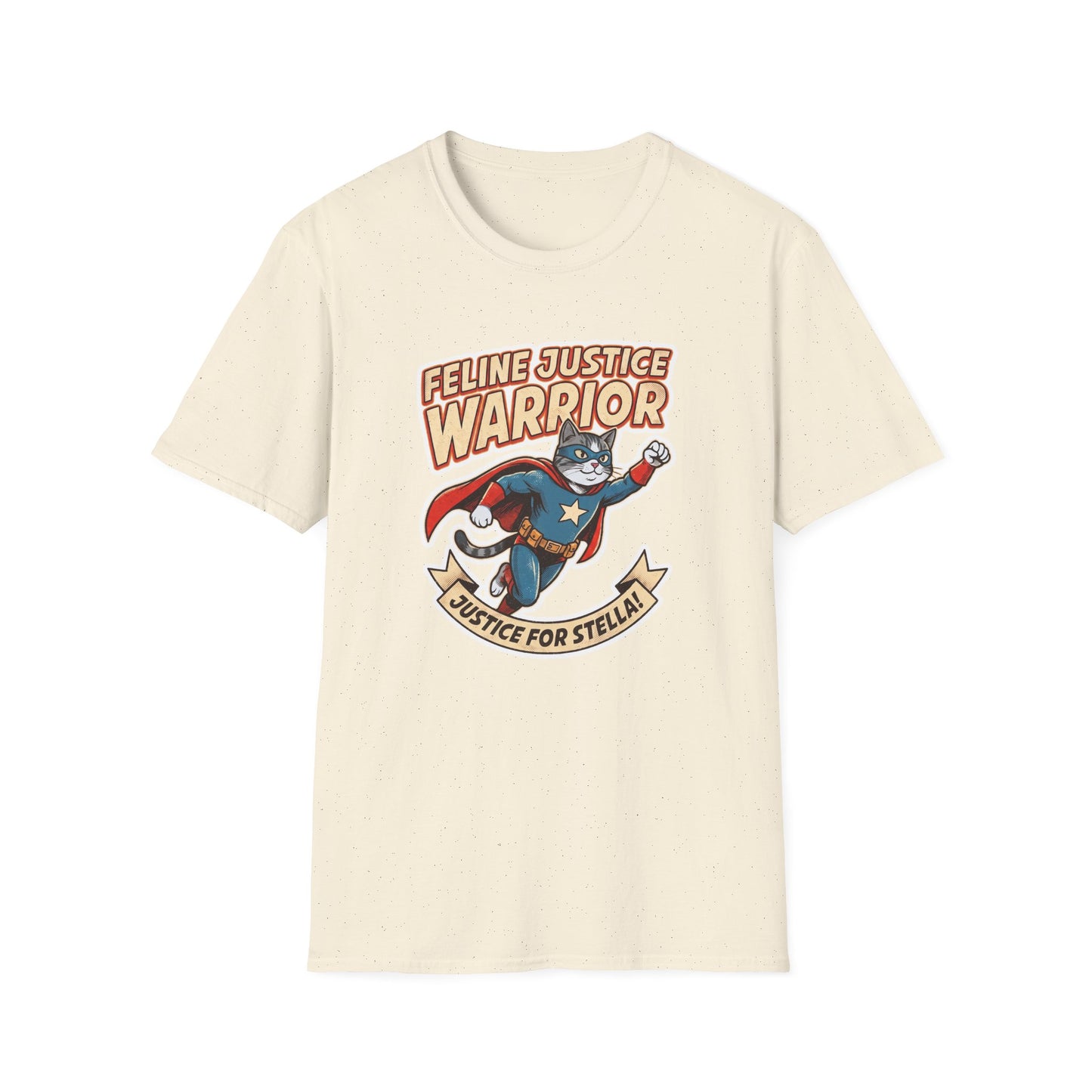 Feline Justice Warrior Vintage Comic Character T-Shirt