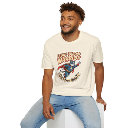 Feline Justice Warrior Vintage Comic Character T-Shirt